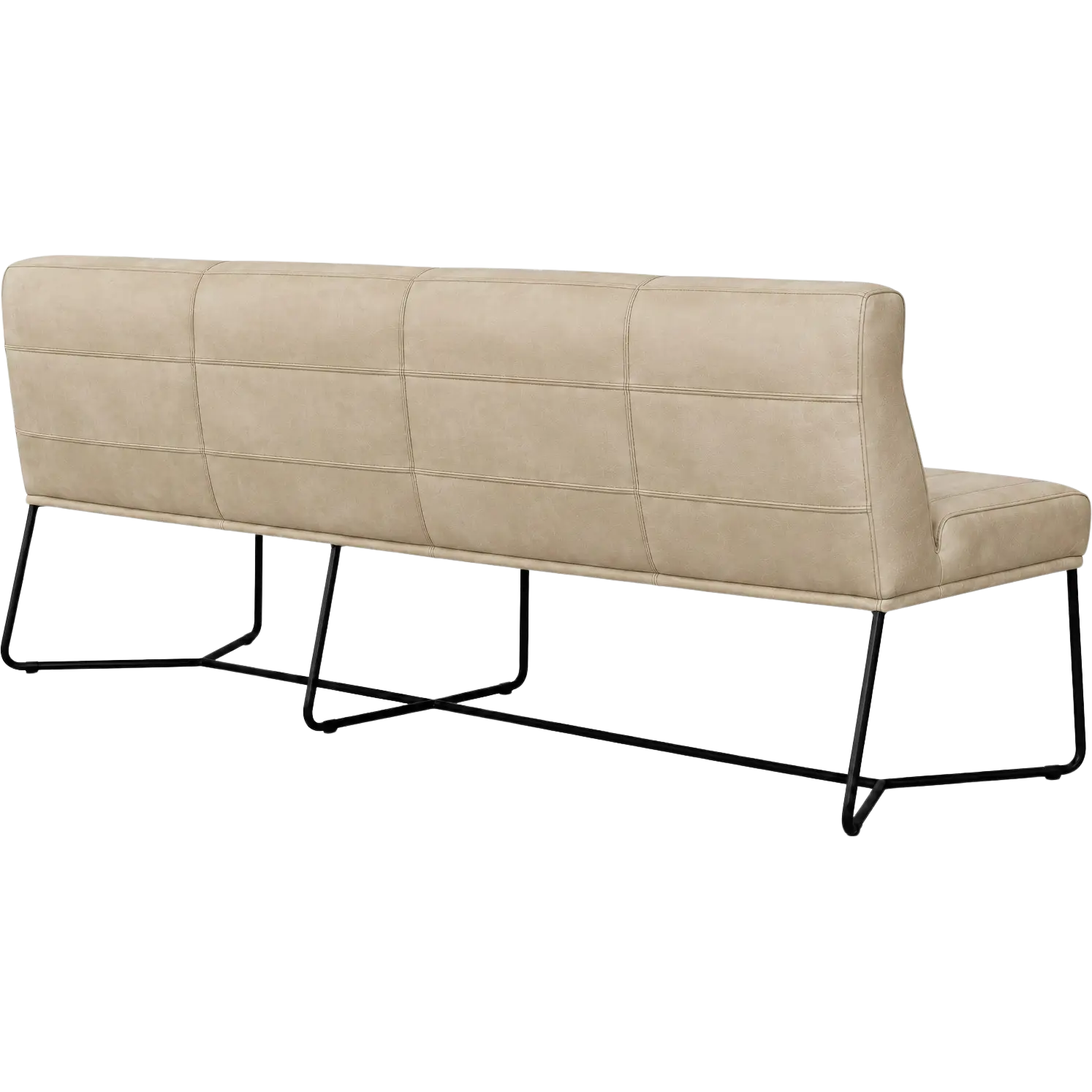 afbeelding van Leren eetkamerbank Cuddle (200 cm)